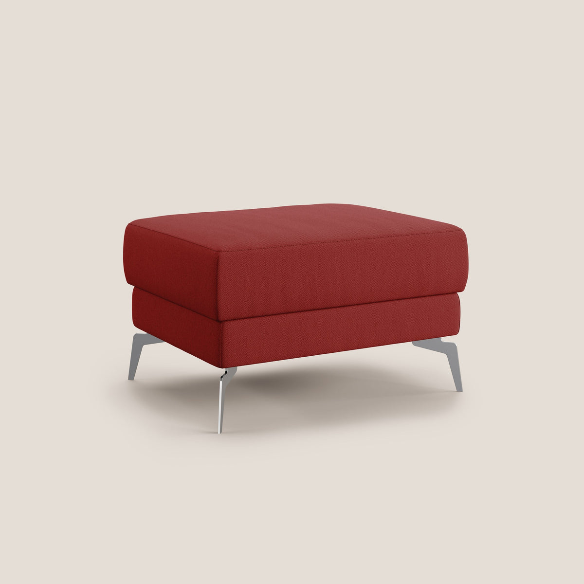 Star Pouf con piedini alti in tessuto smacchiabile T05 rosso - divitt.sbs