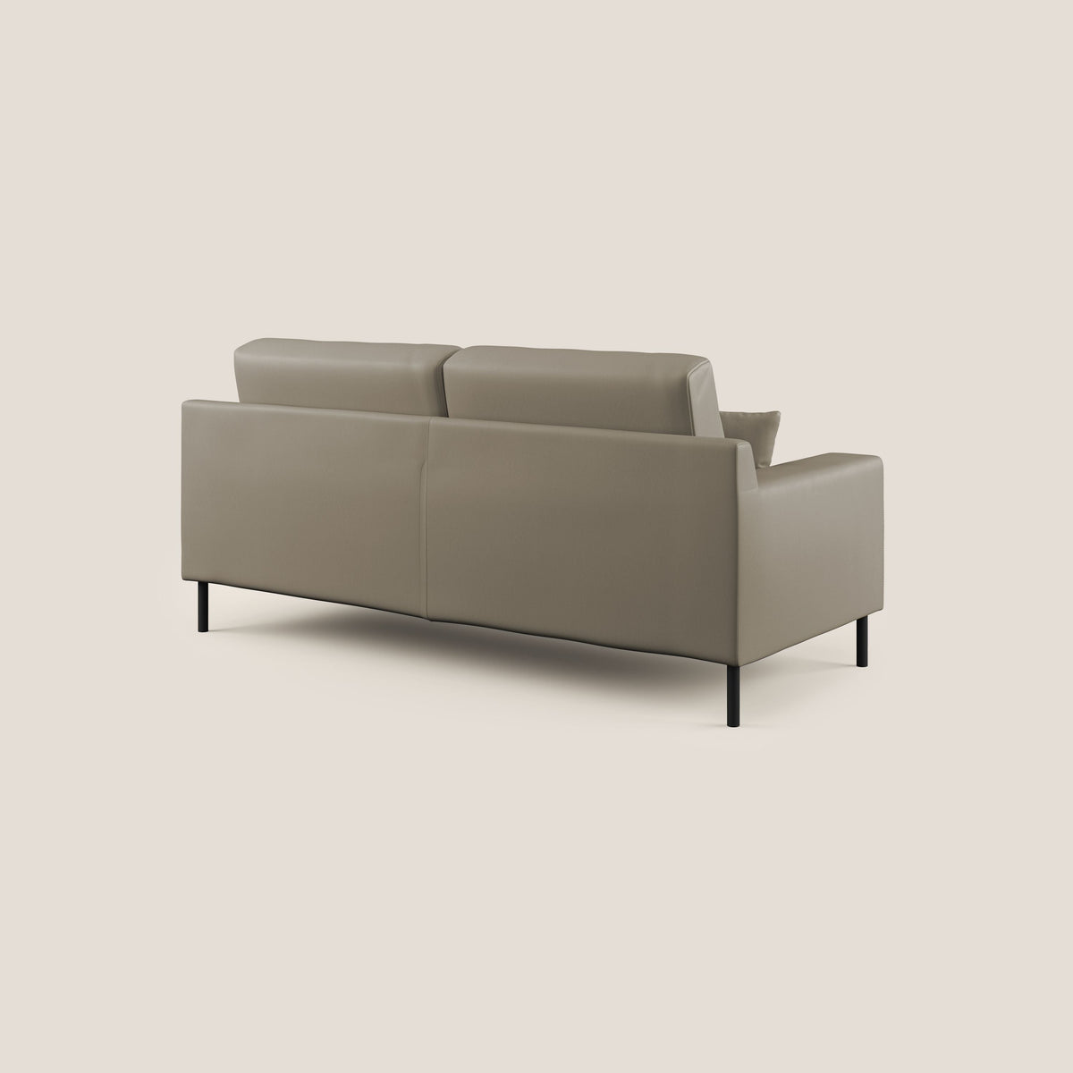 Uranio divano moderno lineare in Ecopelle impermeabile T04 talpa - divitt.sbs