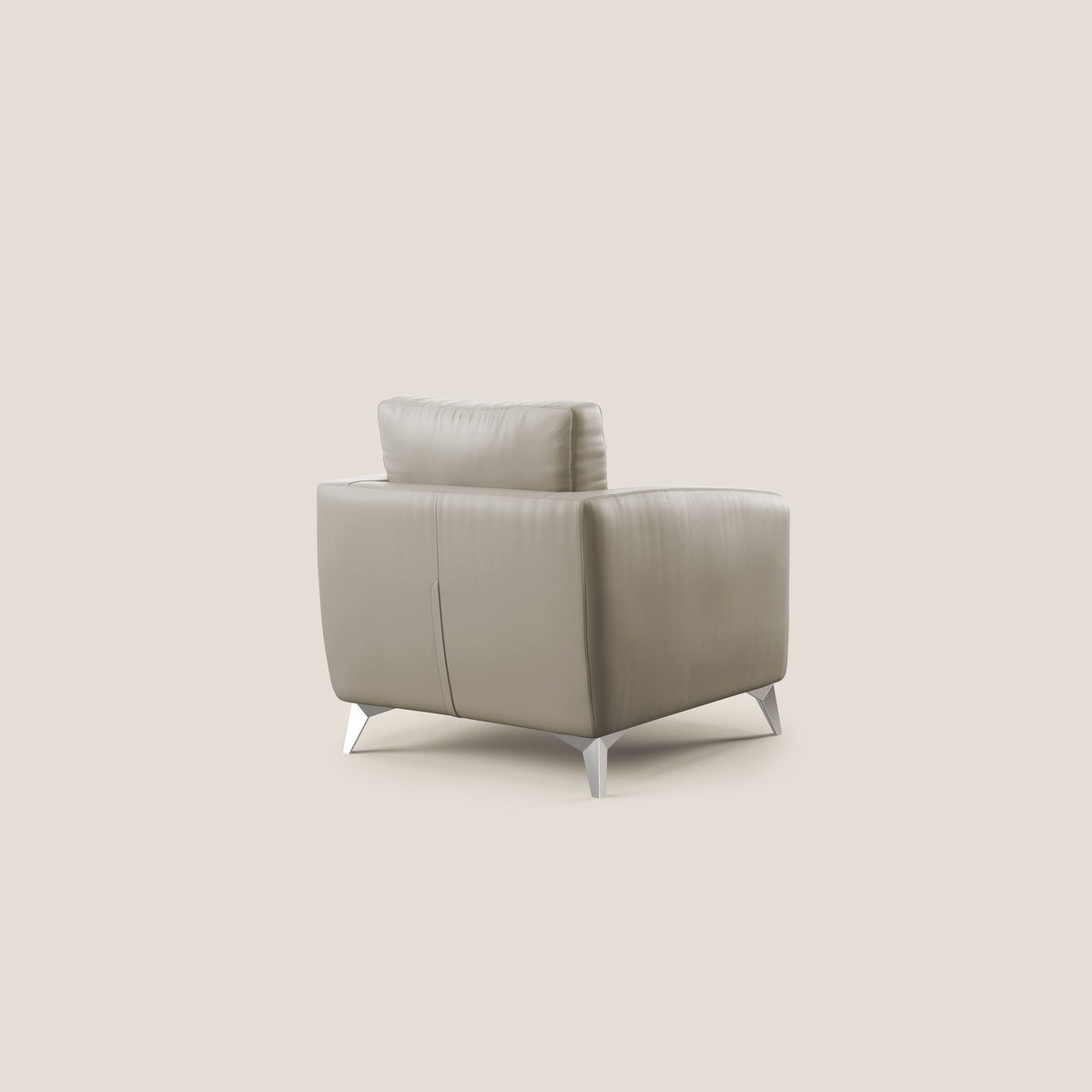 Orione Poltroncina in ecopelle moderna e impermeabile T04 talpa - divitt.sbs