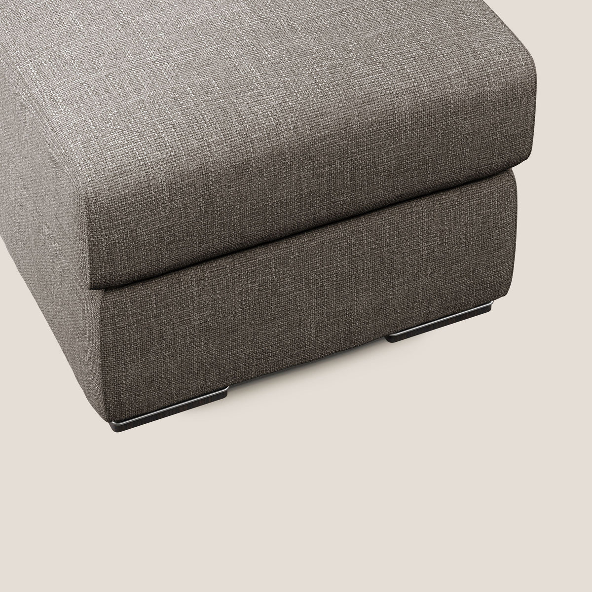 Sun pouf apribile contenitore in tessuto impermeabile morbido intreccio T06 marrone - divitt.sbs