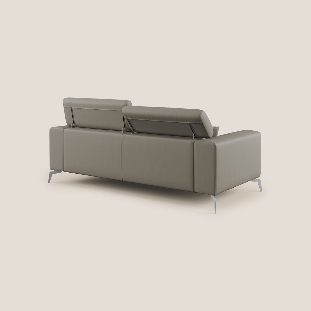 Blade Divano moderno con poggiatesta reclinabili in Ecopelle T04 talpa - divitt.sbs