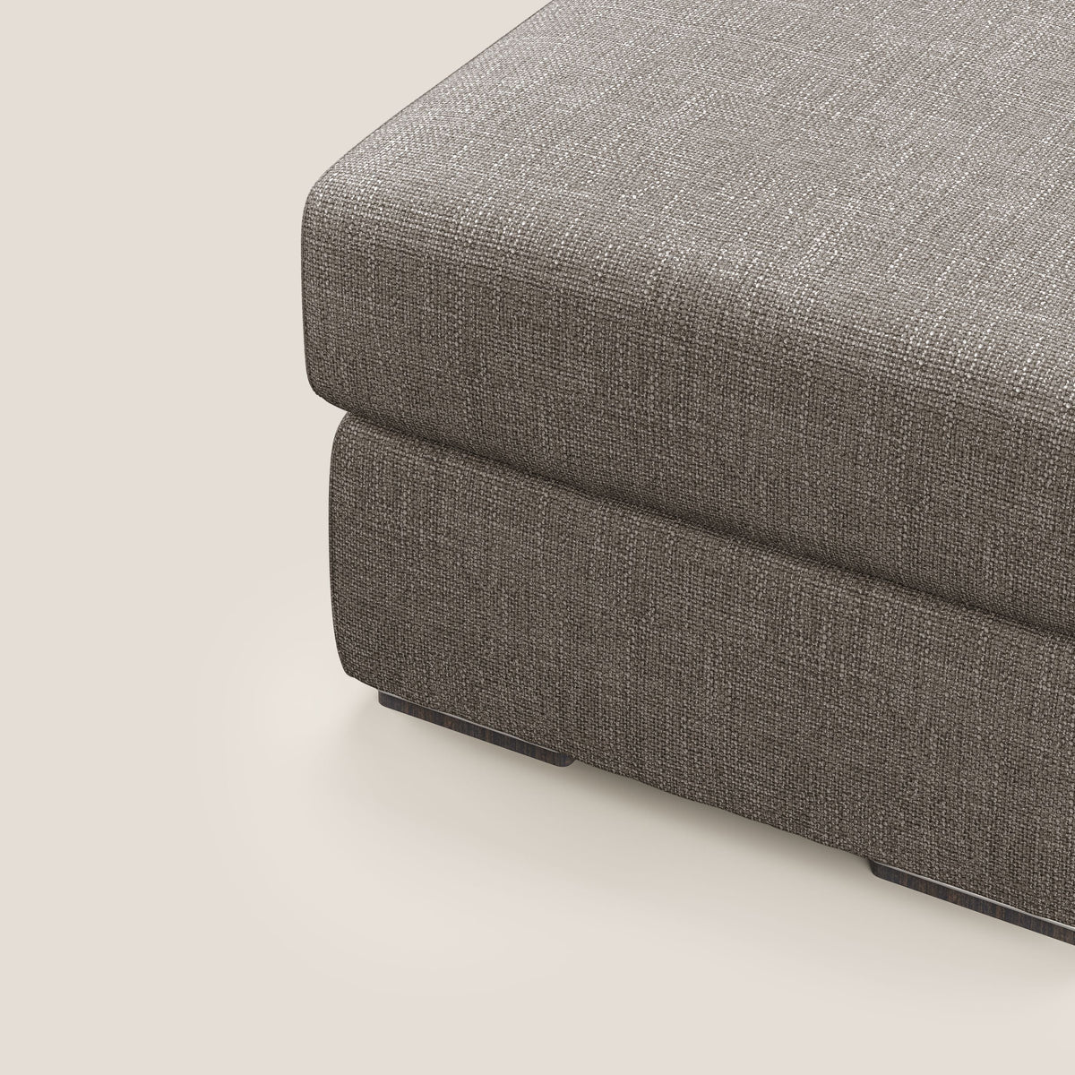 Sun pouf apribile contenitore in tessuto impermeabile morbido intreccio T06 marrone - divitt.sbs