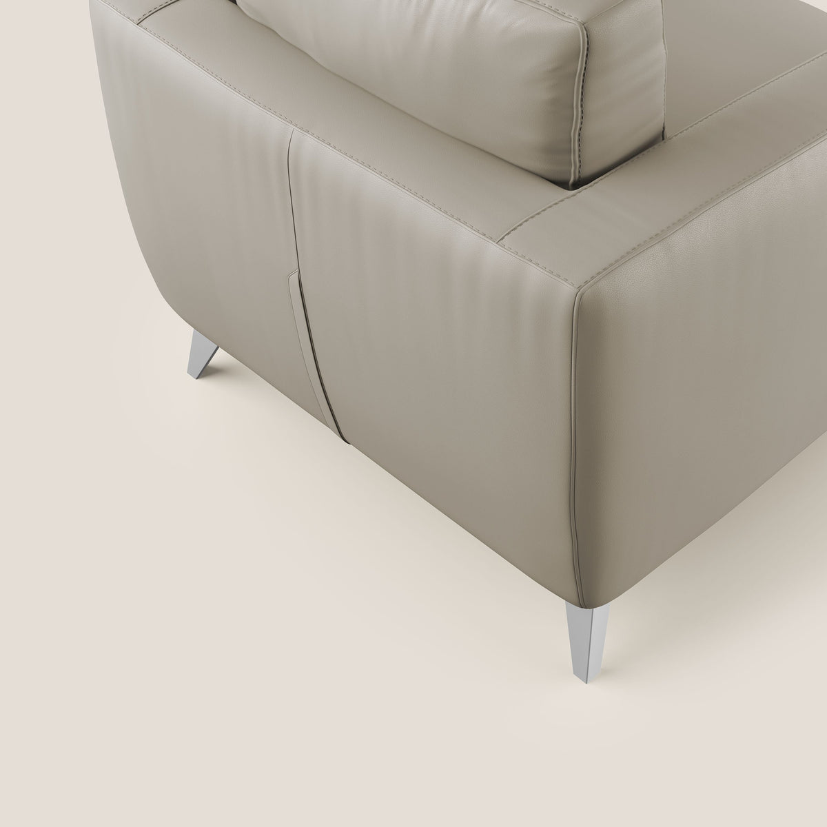 Orione Poltroncina in ecopelle moderna e impermeabile T04 talpa - divitt.sbs