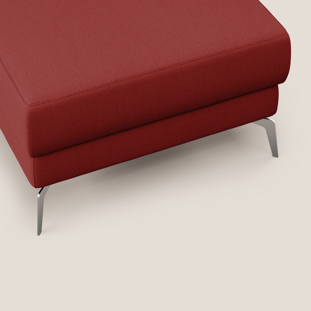 Star Pouf con piedini alti in tessuto smacchiabile T05 rosso - divitt.sbs
