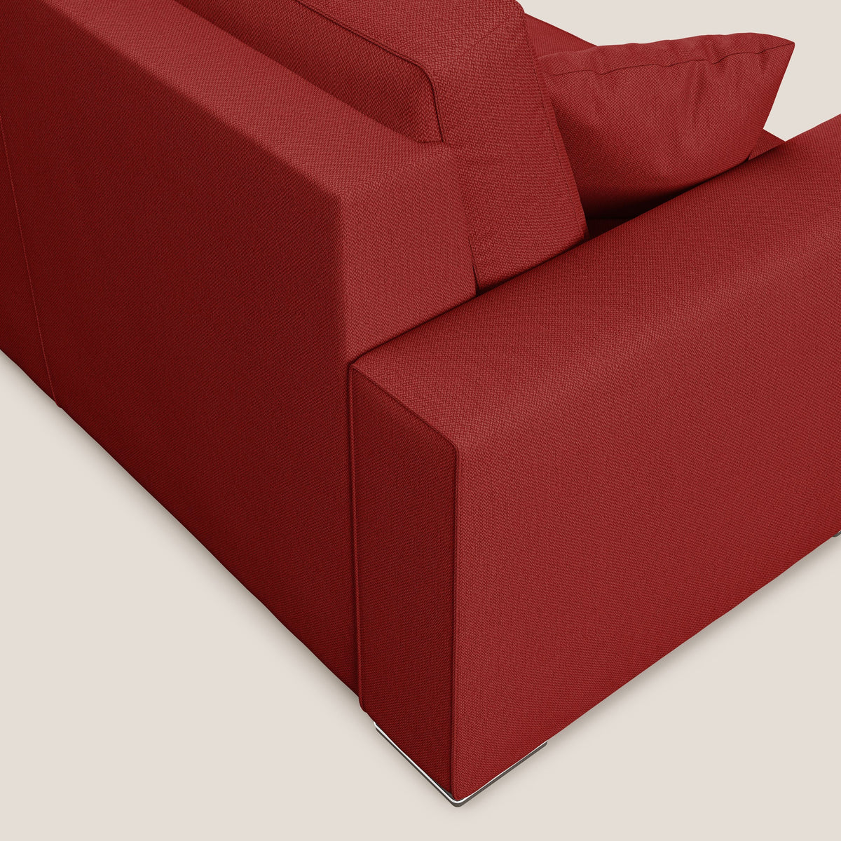 Dream Divano letto moderno dai morbidi cuscini in tessuto smacchiabile T05 rosso - divitt.sbs