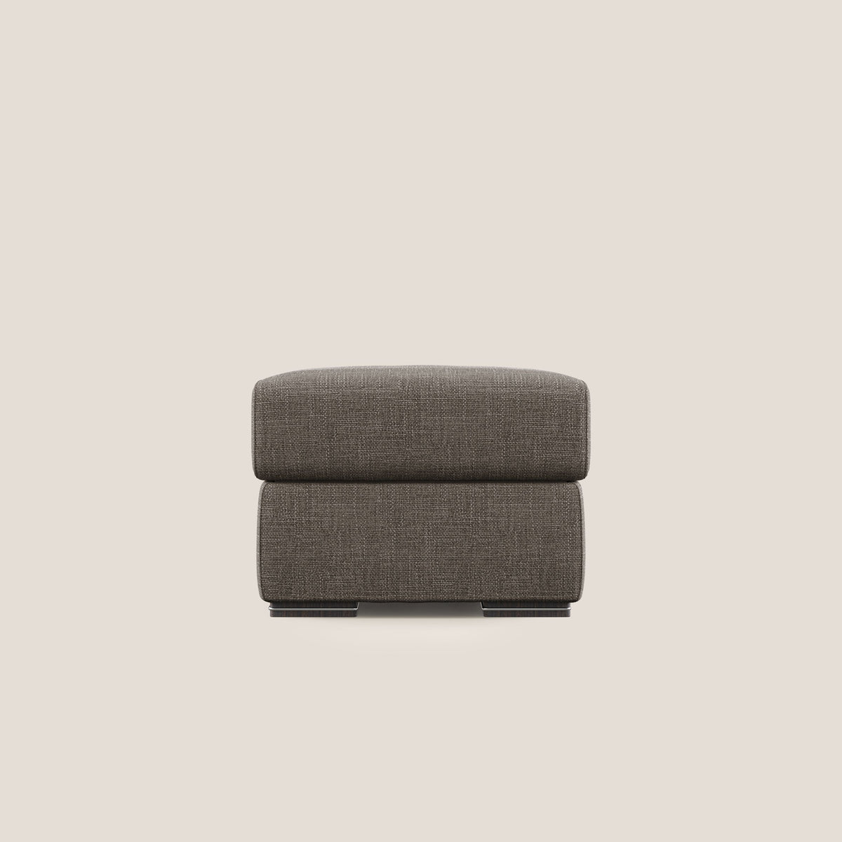 Sun pouf apribile contenitore in tessuto impermeabile morbido intreccio T06 marrone - divitt.sbs