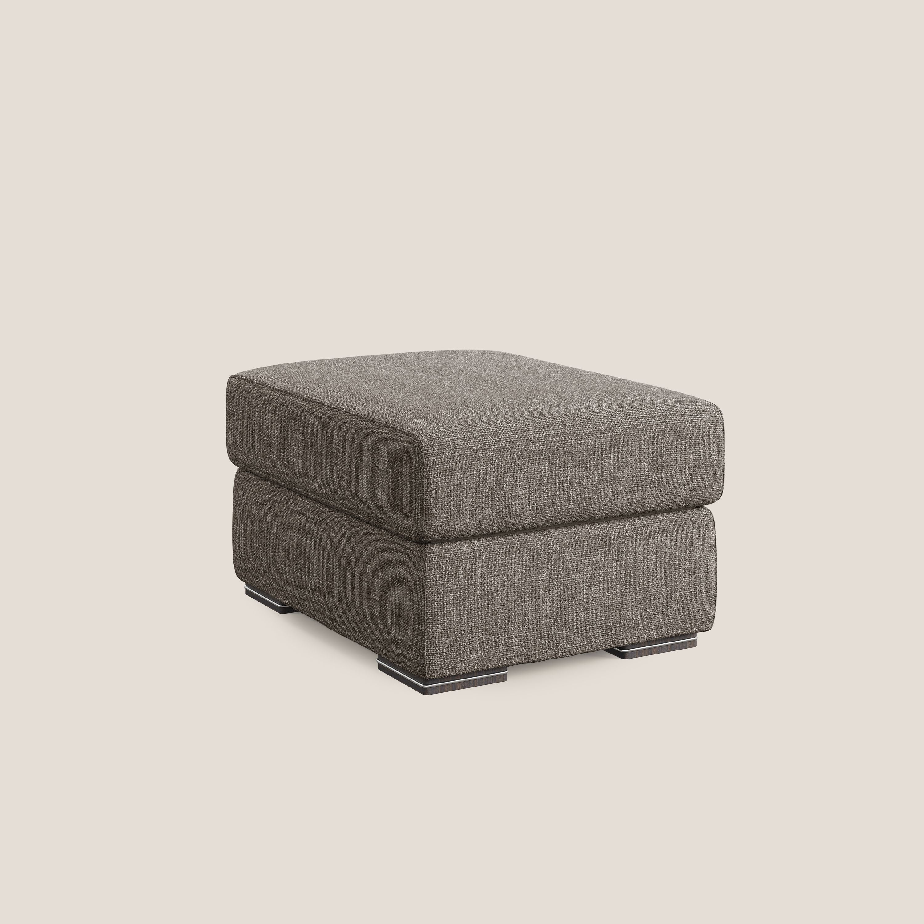 Sun pouf apribile contenitore in tessuto impermeabile morbido intreccio T06 marrone - divitt.sbs