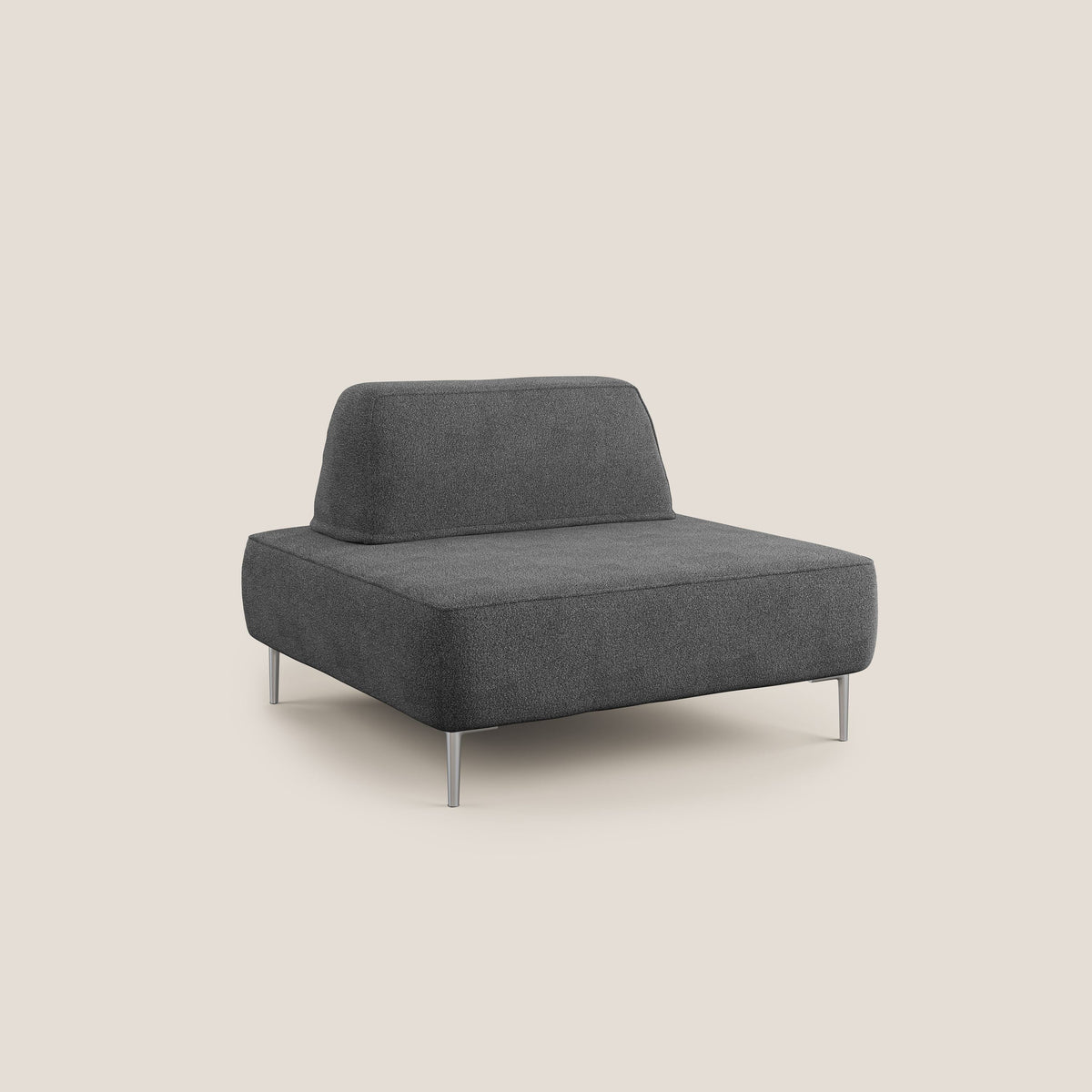 Newton poltrona modulare con schienali movibili T07 antracite - divitt.sbs