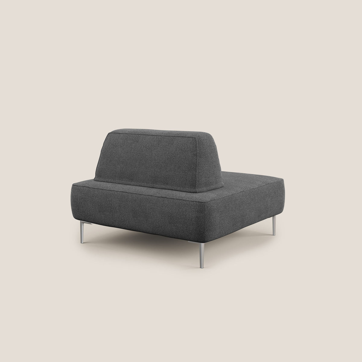 Newton poltrona modulare con schienali movibili T07 antracite - divitt.sbs