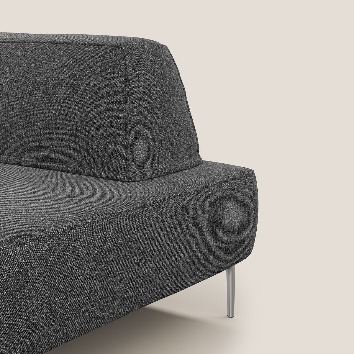 Newton poltrona modulare con schienali movibili T07 antracite - divitt.sbs