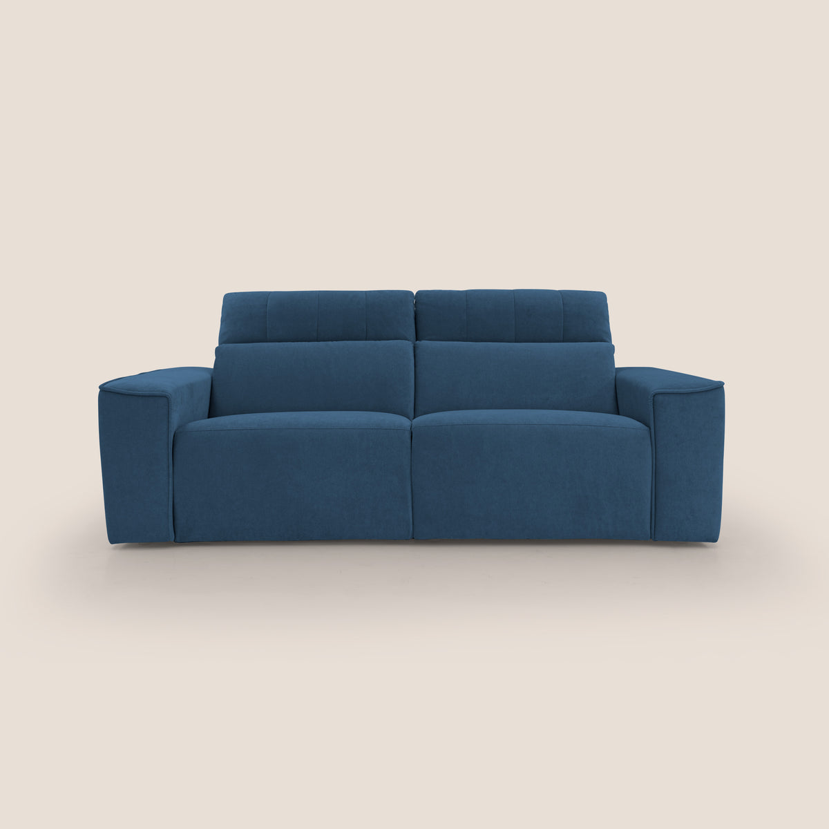 Clark Divano modulare con opzione relax elettrico in tessuto smacchiabile impermeabile T17 blu - divitt.sbs