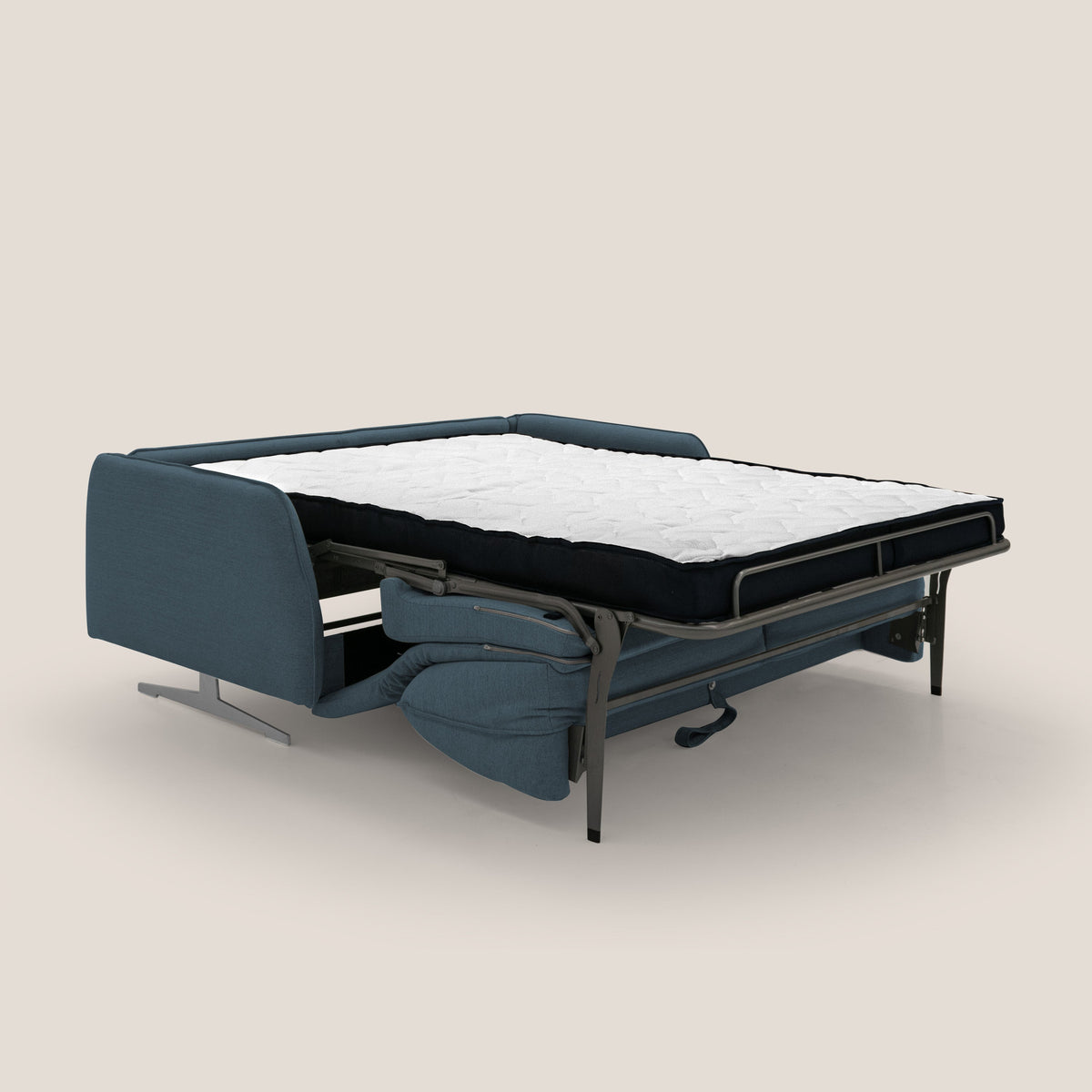 Texas Divano letto matrimoniale moderno in tessuto impermeabile T19 blu - divitt.sbs