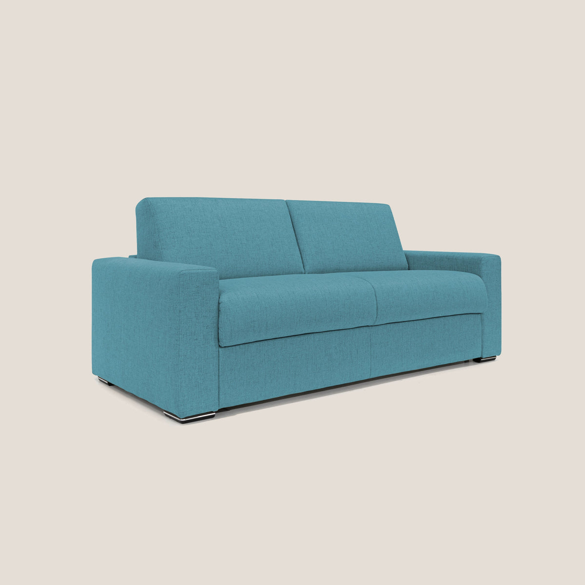 Nixon Divano letto matrimoniale con materasso 20 cm in tessuto impermeabile T03 azzurro - divitt.sbs