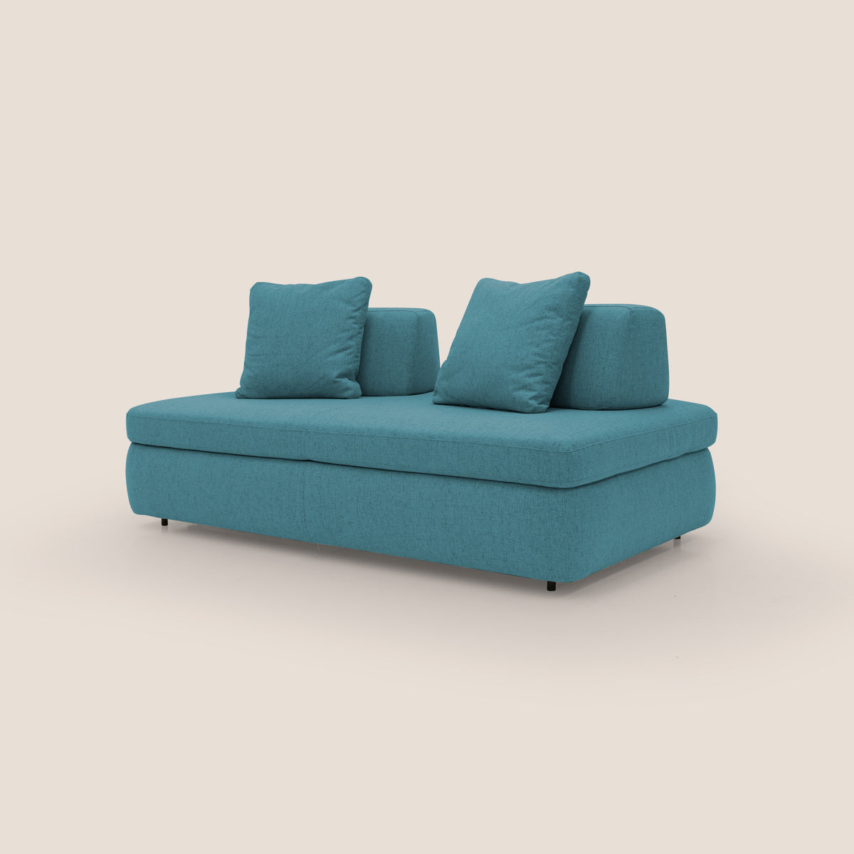 Gransasso Divano letto matrimoniale dal DESIGN innovativo in tessuto impermeabile T03 azzurro - divitt.sbs