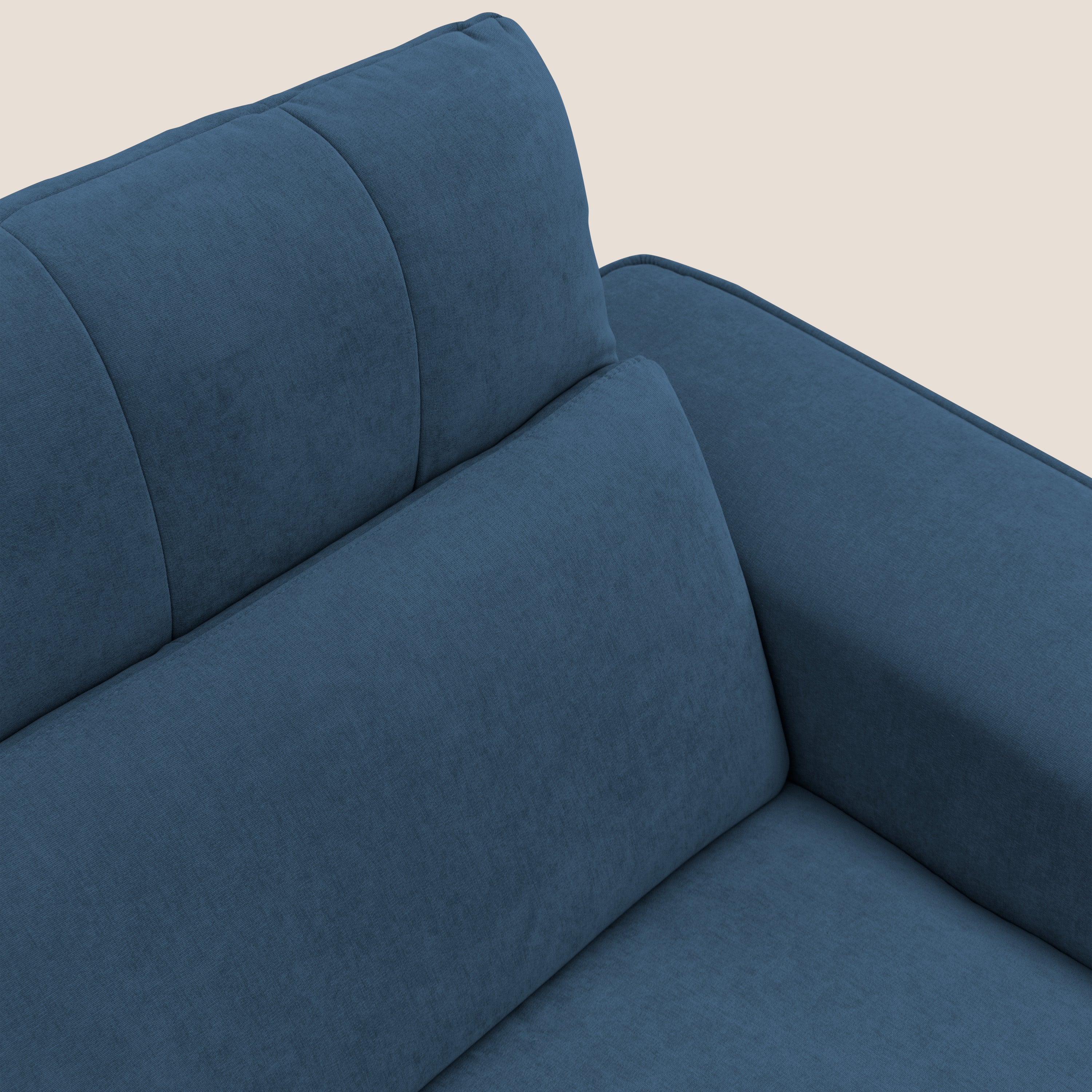 Clark Divano angolare con opzione relax elettrico in tessuto smacchiabile impermeabile T17 blu - divitt.sbs