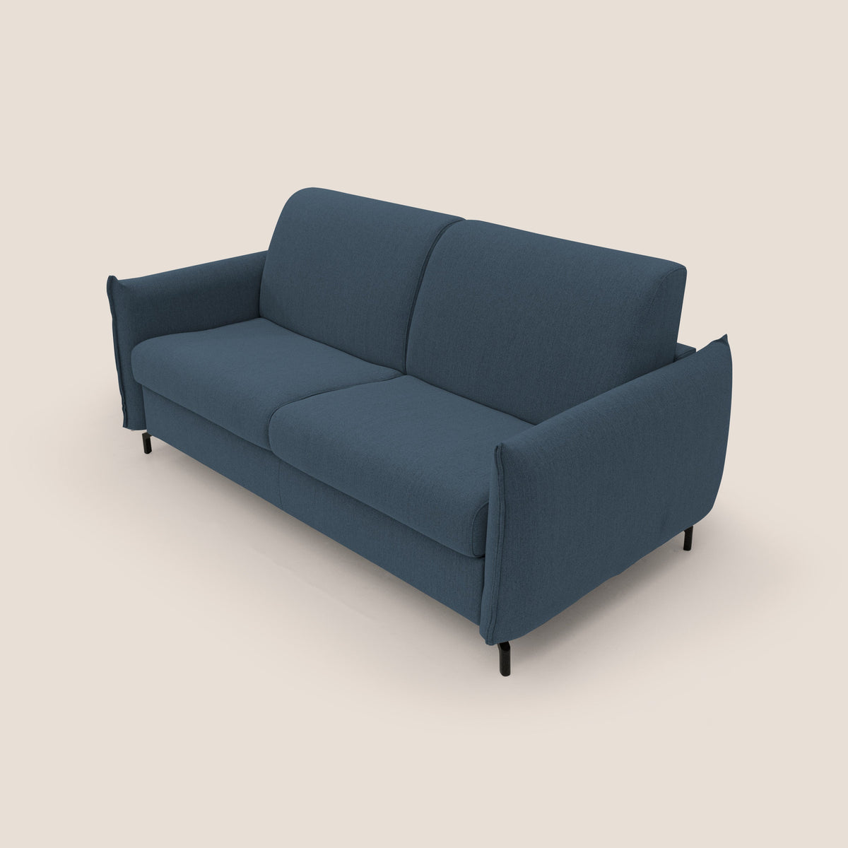 Scarlet divano letto in tessuto misto cotone impermeabile T19 blu - divitt.sbs