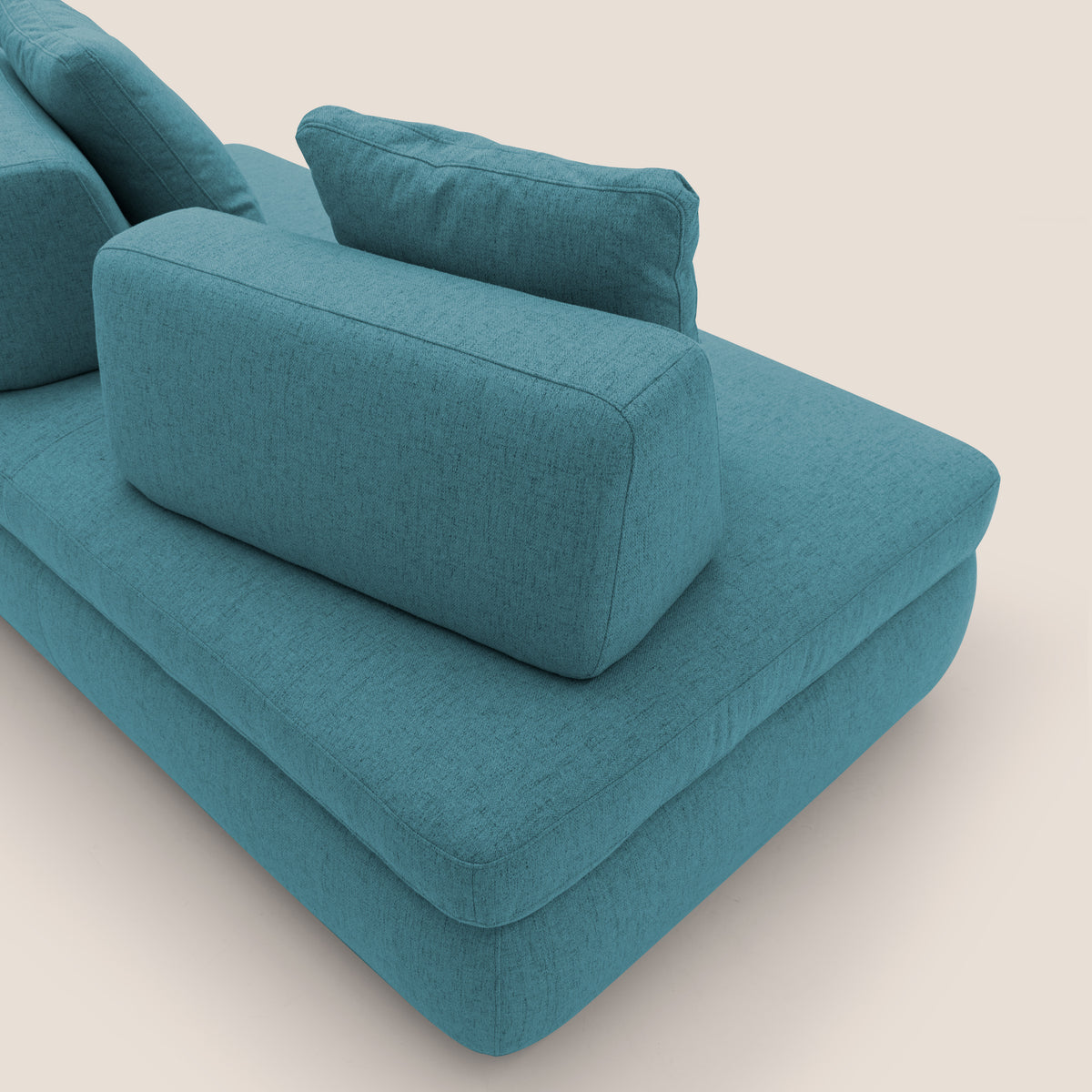Gransasso Divano letto matrimoniale dal DESIGN innovativo in tessuto impermeabile T03 azzurro - divitt.sbs