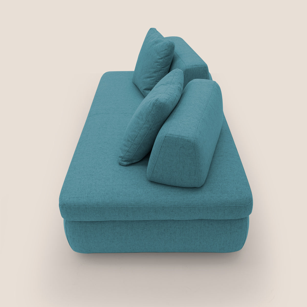 Gransasso Divano letto matrimoniale dal DESIGN innovativo in tessuto impermeabile T03 azzurro - divitt.sbs