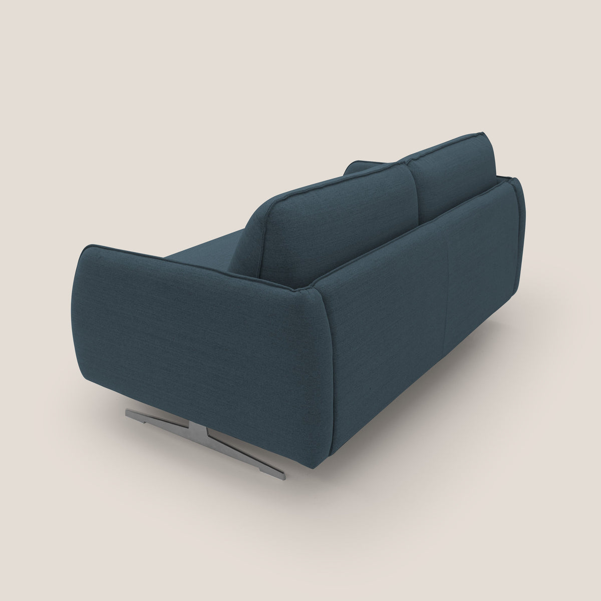 Texas Divano letto matrimoniale moderno in tessuto impermeabile T19 blu - divitt.sbs