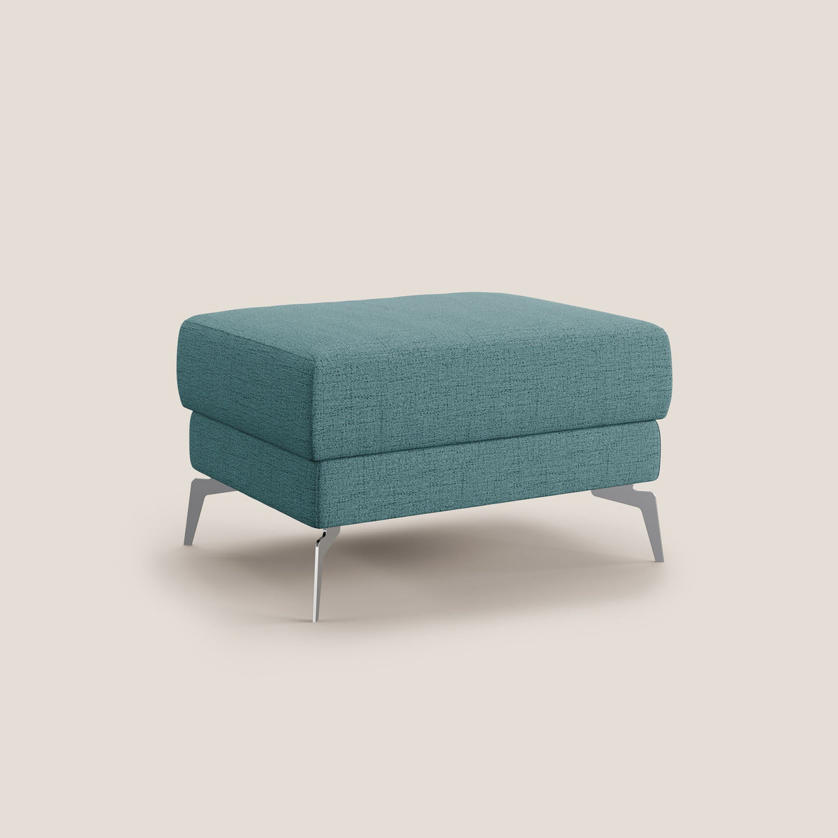 Star Pouf con piedini alti in tessuto impermeabile fiammato T03 azzurro - divitt.sbs