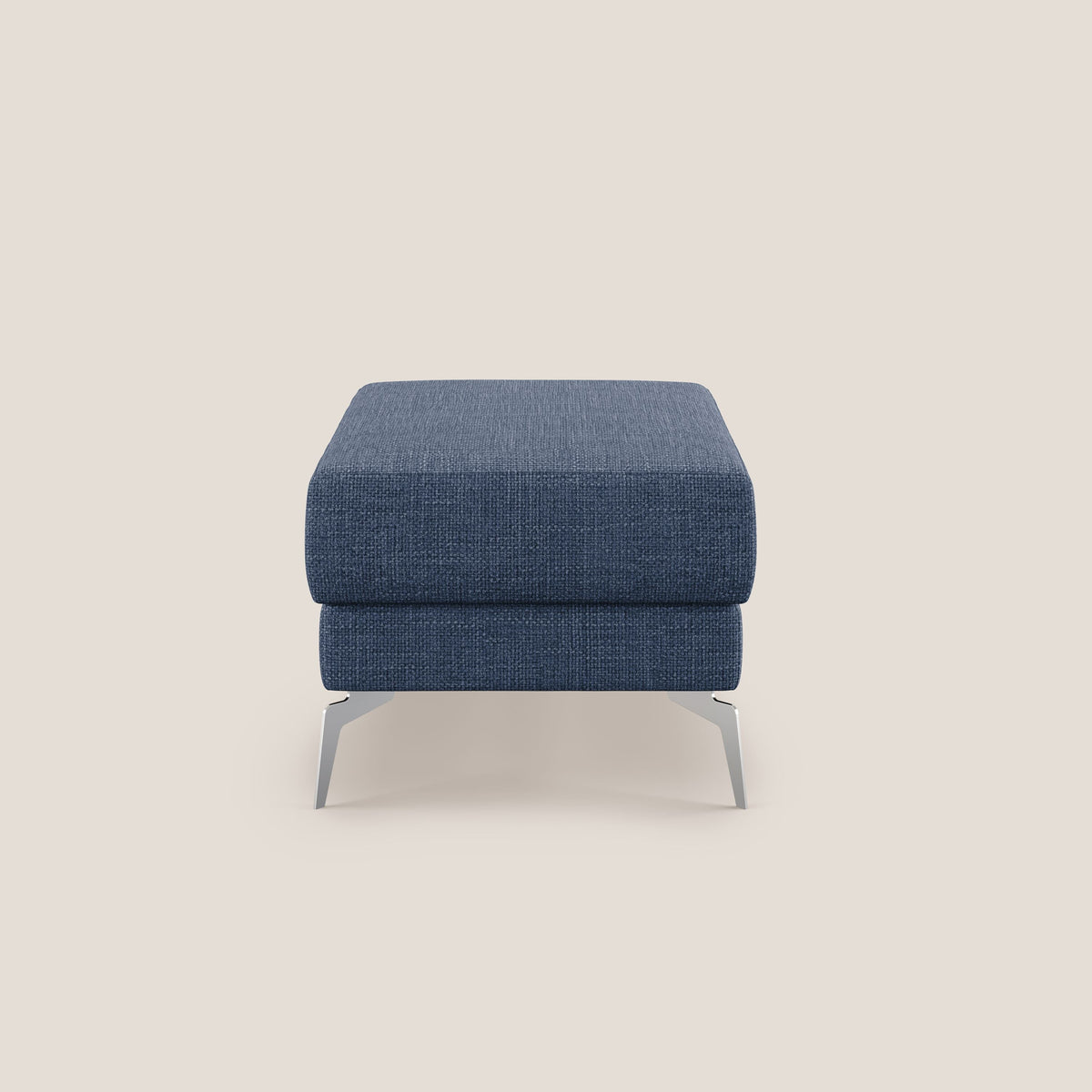 Star Pouf con piedini alti in tessuto impermeabile morbido intreccio T06 blu - divitt.sbs
