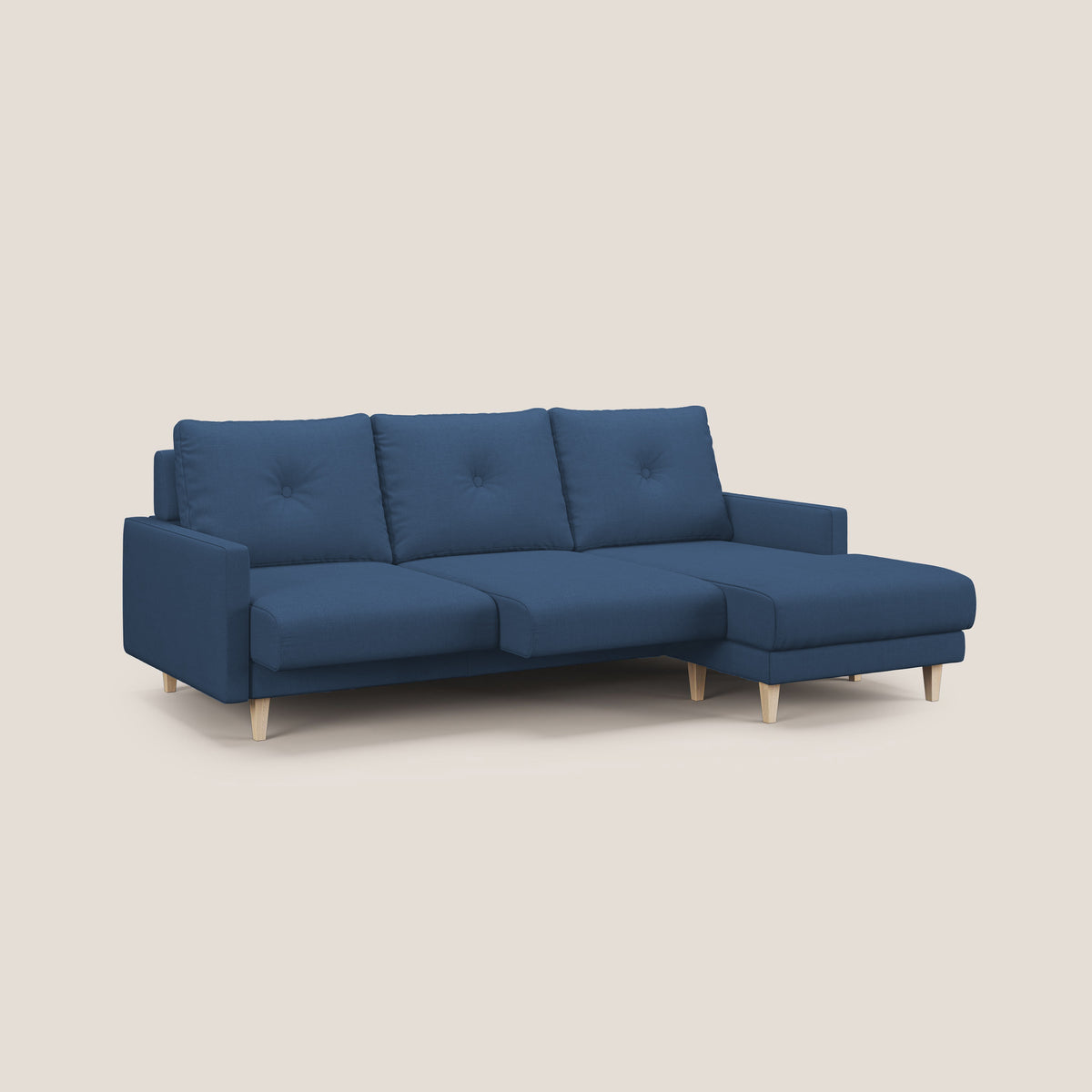 Matisse Divano angolare con sedute scorrevoli in tessuto morbido smacchiabile T17 - divitt.sbs