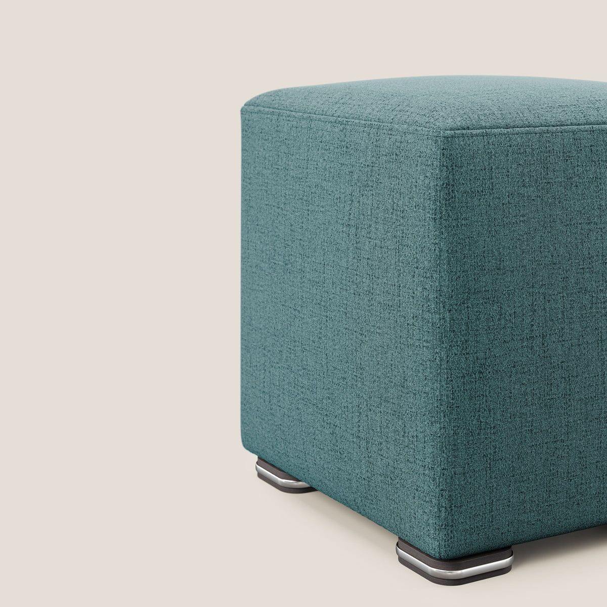 Cube pouf in tessuto morbido impermeabile T03 azzurro - divitt.sbs