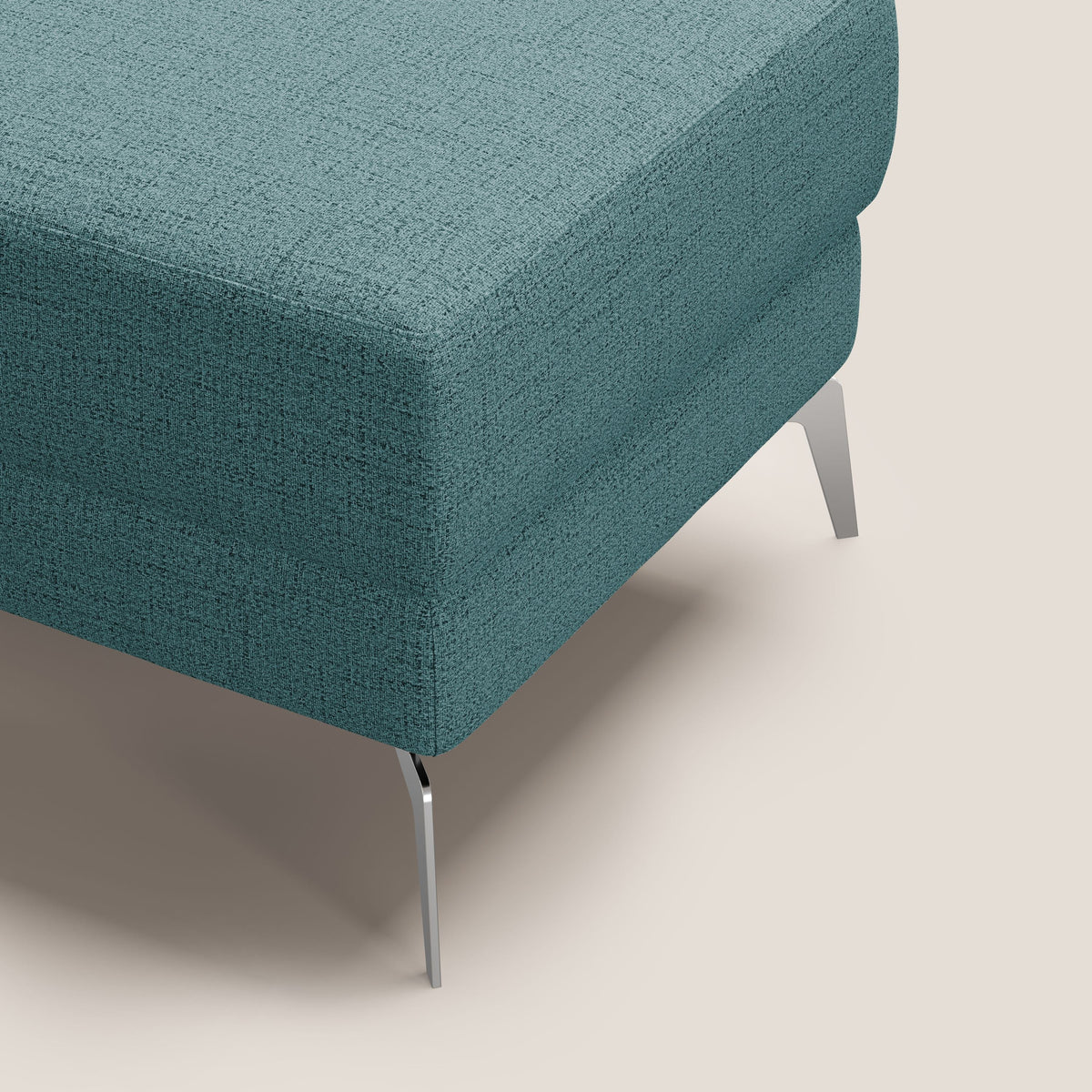 Star Pouf con piedini alti in tessuto impermeabile fiammato T03 azzurro - divitt.sbs