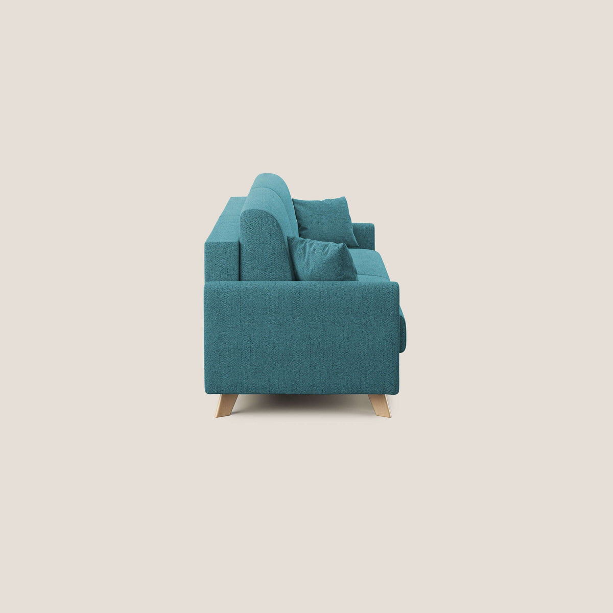 Edgar divano letto matrimoniale in tessuto felis impermeabile T03 azzurro - divitt.sbs