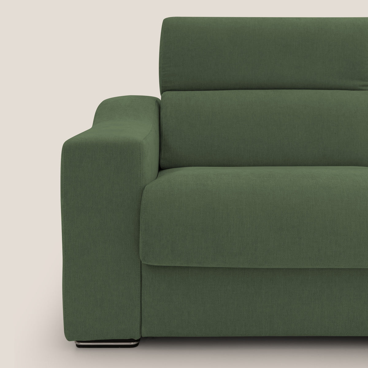 Bomber divano letto matrimoniale con poggiatesta in tessuto impermeabile T14 verde - divitt.sbs