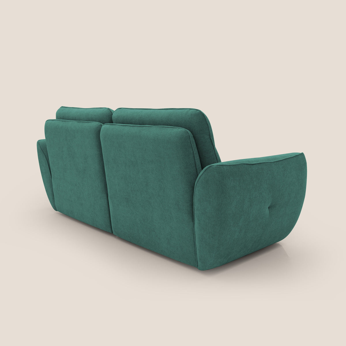 Cerbero divano 2 e 3 posti in morbido bouclé impermeabile T07 verde - divitt.sbs