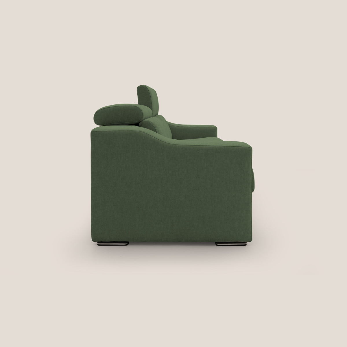 Bomber divano letto matrimoniale con poggiatesta in tessuto impermeabile T14 verde - divitt.sbs