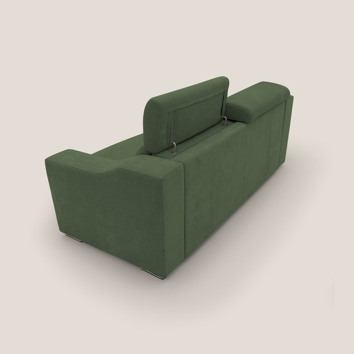 Bomber divano letto matrimoniale con poggiatesta in tessuto impermeabile T14 verde - divitt.sbs