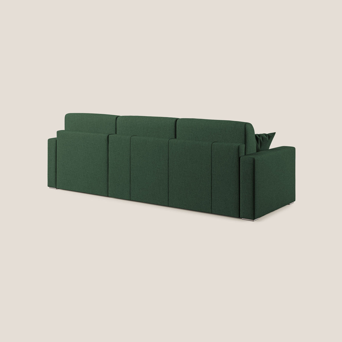 Best Divano letto angolare con penisola in tessuto smacchiabile QuickClean T08 verde - divitt.sbs