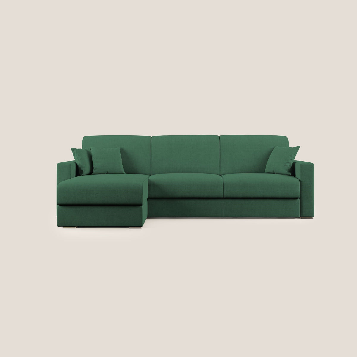 Best Divano letto angolare in tessuto impermeabile T02 verde - divitt.sbs