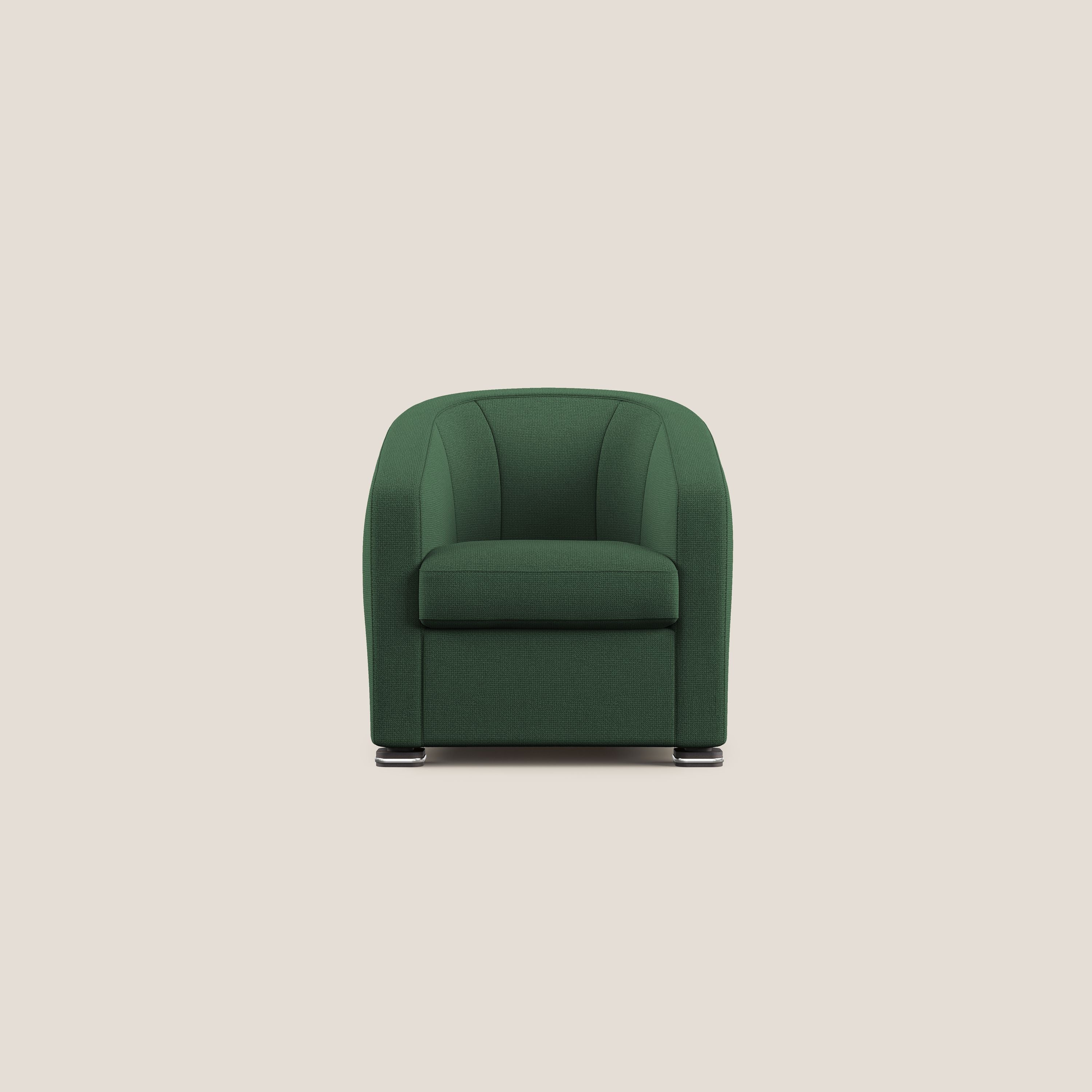 Cloe Poltroncina in tessuto smacchiabile con acqua QuickClean T08 verde - divitt.sbs