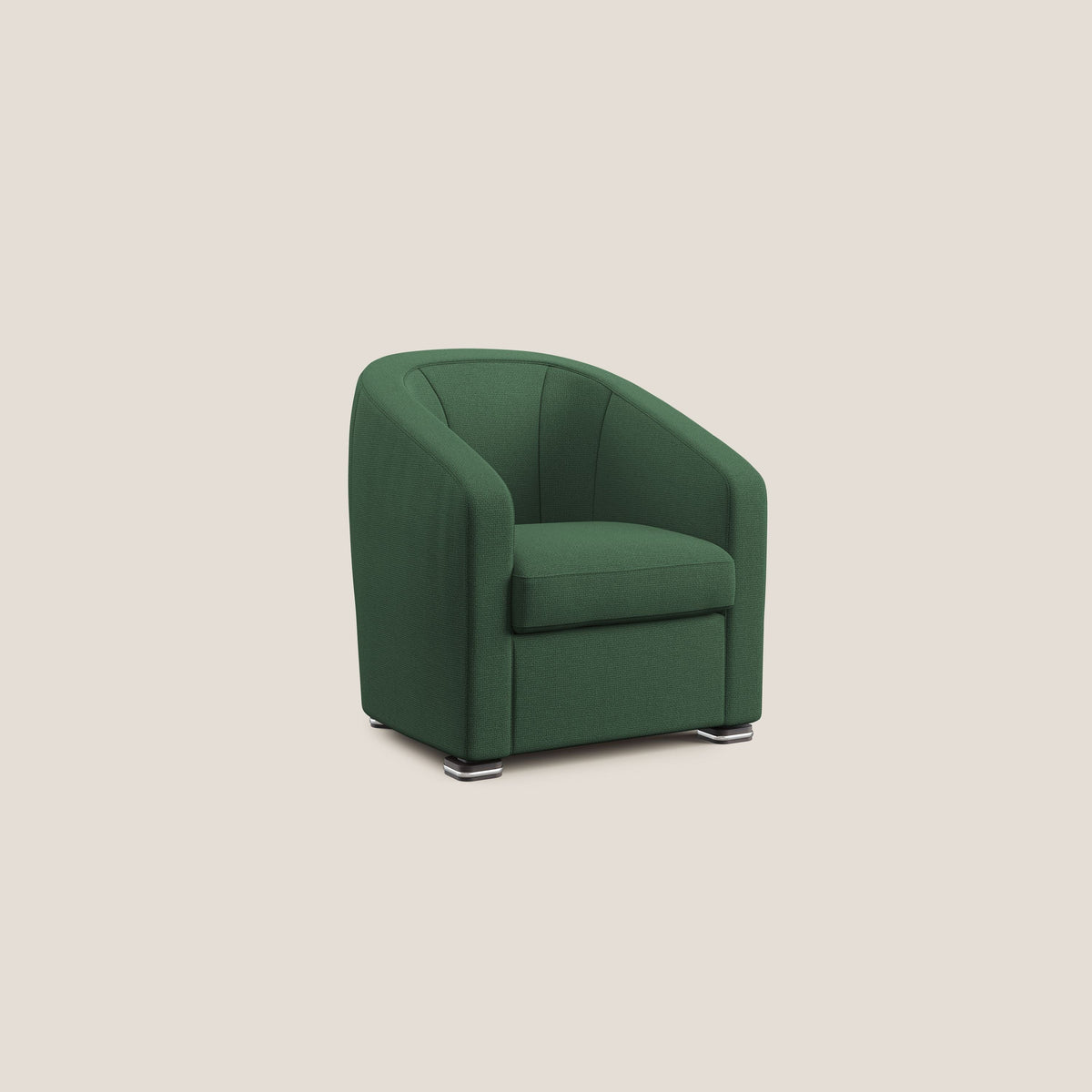 Cloe Poltroncina in tessuto smacchiabile con acqua QuickClean T08 verde - divitt.sbs
