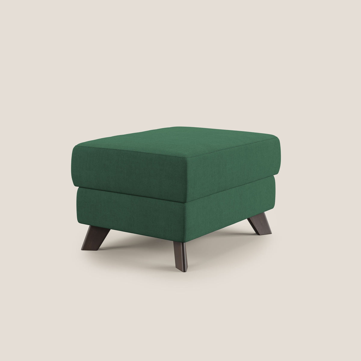 Moon Pouf contenitore e piedini alti in tessuto morbido impermeabile T02 verde - divitt.sbs