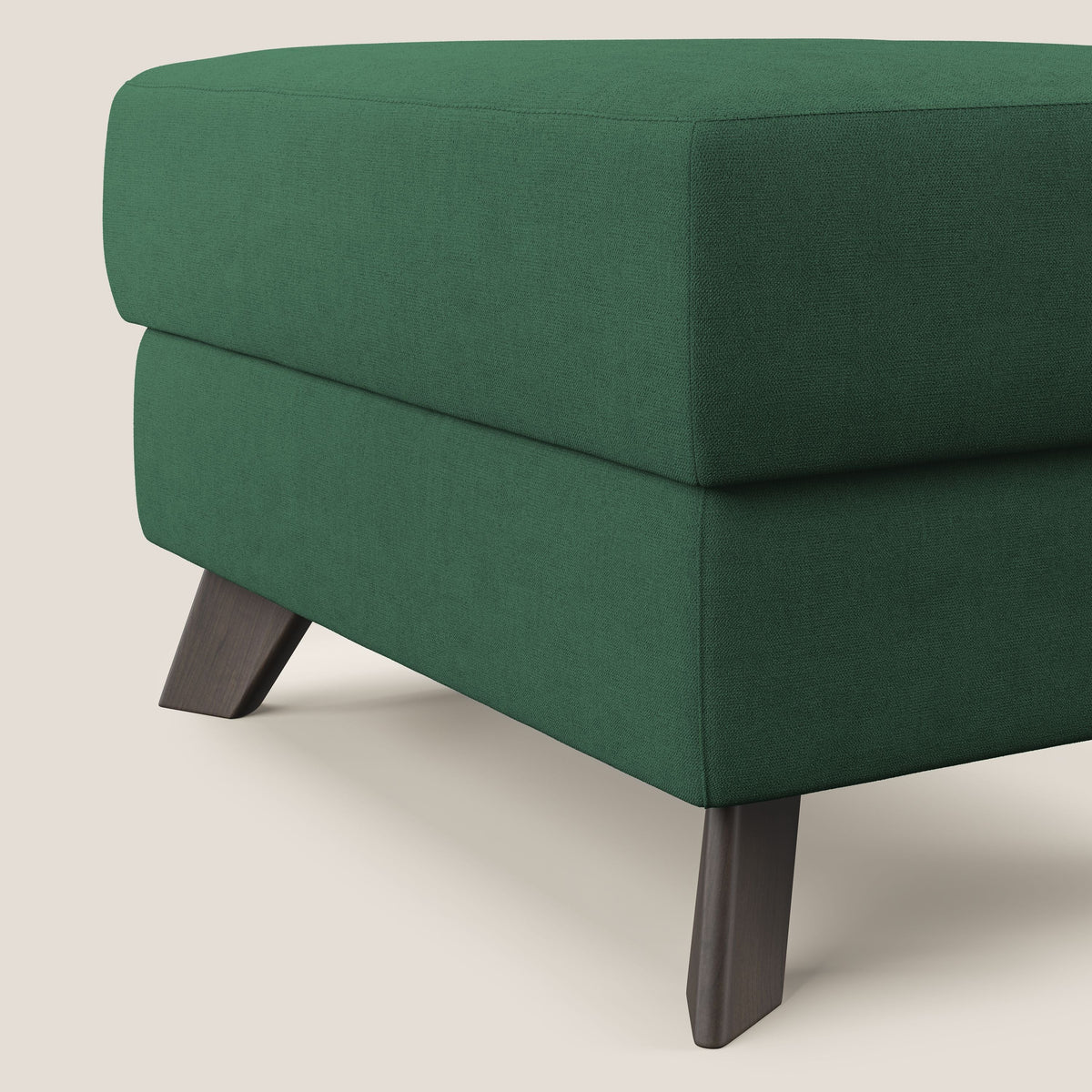 Moon Pouf contenitore e piedini alti in tessuto morbido impermeabile T02 verde - divitt.sbs