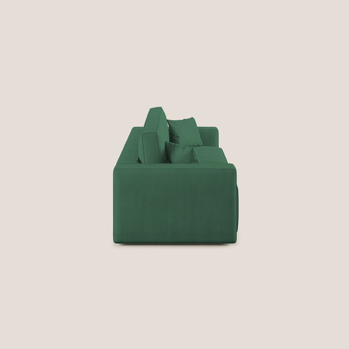Morfeo divano con sedute estraibili in morbido tessuto impermeabile T02 verde - divitt.sbs