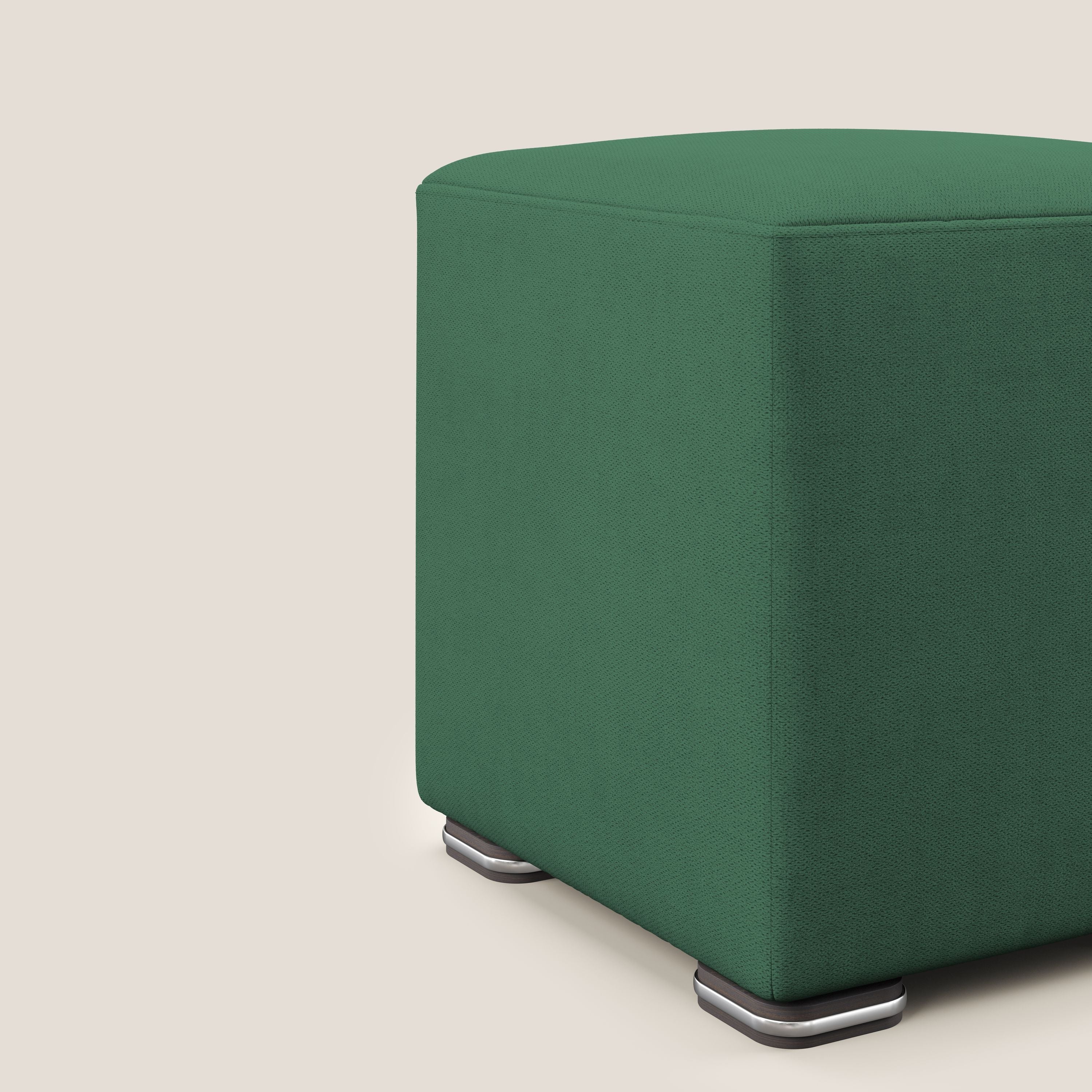Cube pouf in tessuto morbido impermeabile T02 verde - divitt.sbs