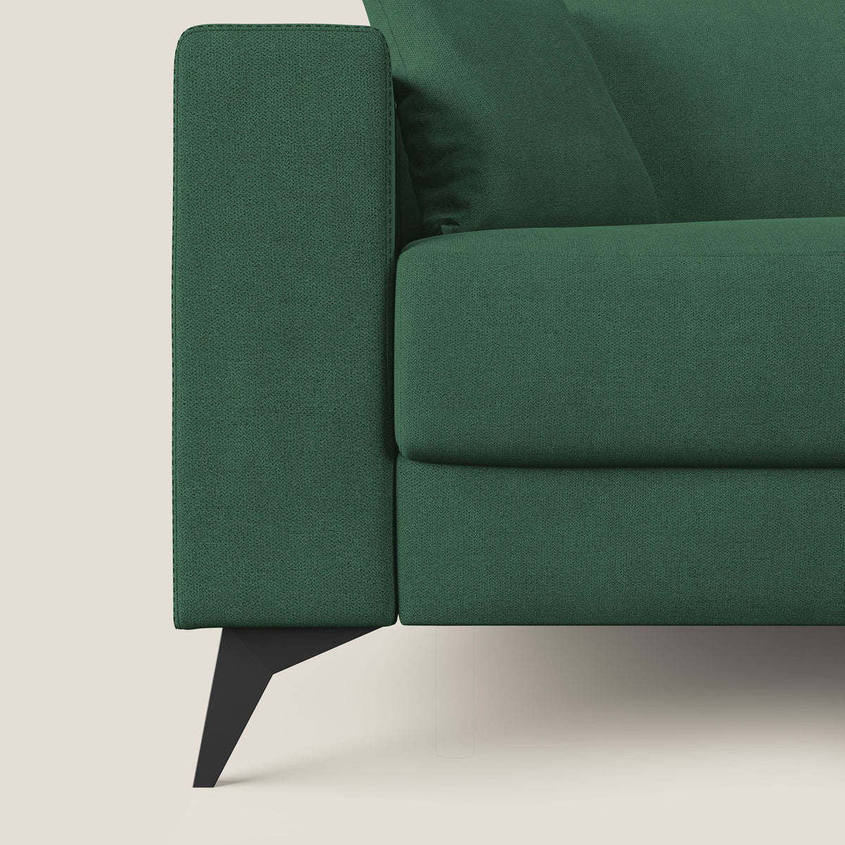 Pegaso divano letto angolare con poggiatesta reclinabili e rivestimento impermeabile T02 verde - divitt.sbs