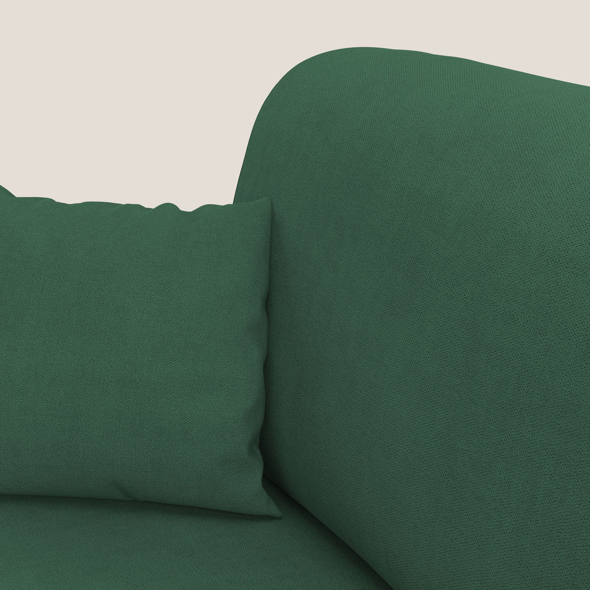Kafka divano letto angolare in morbido tessuto impermeabile T02 verde - divitt.sbs