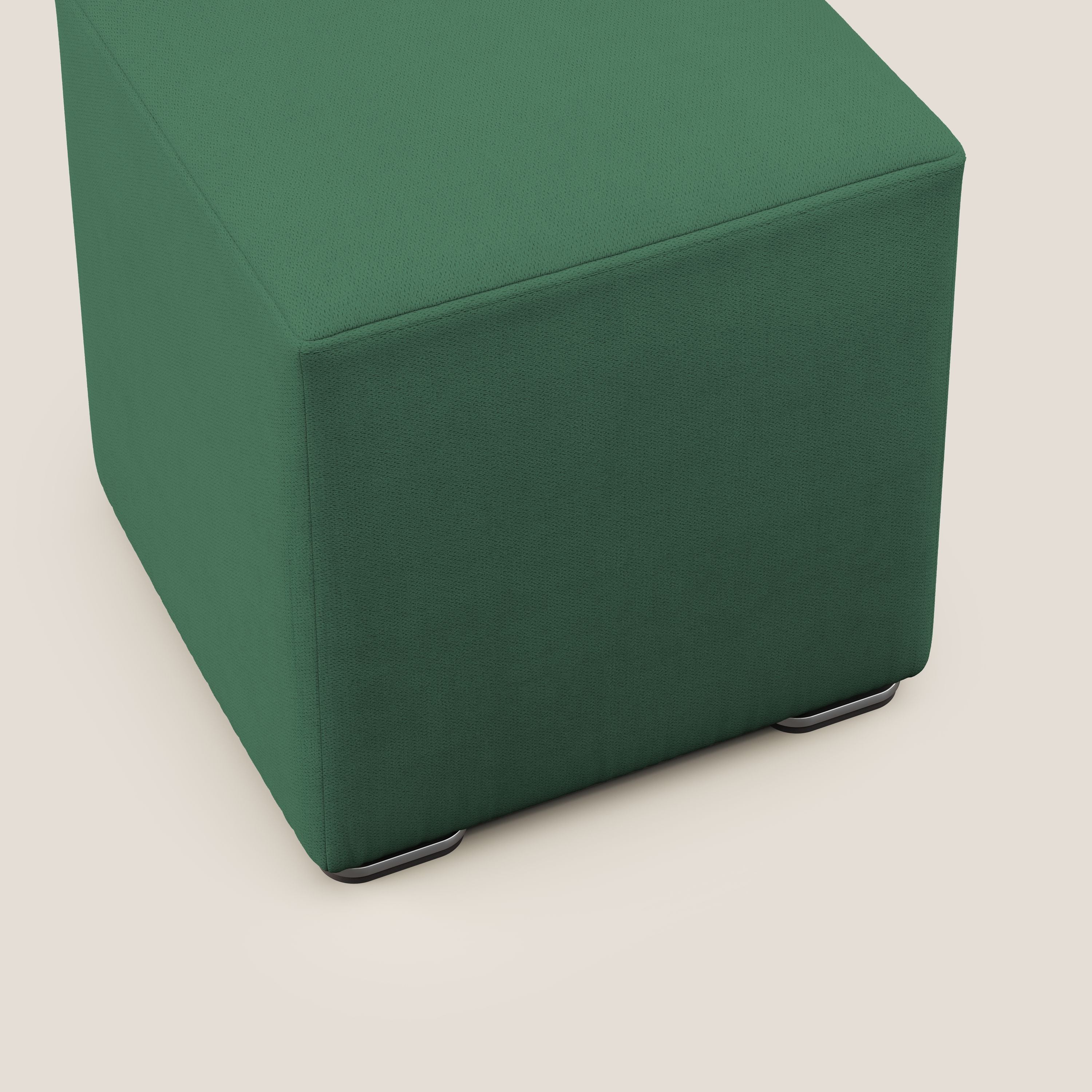 Cube pouf in tessuto morbido impermeabile T02 verde - divitt.sbs