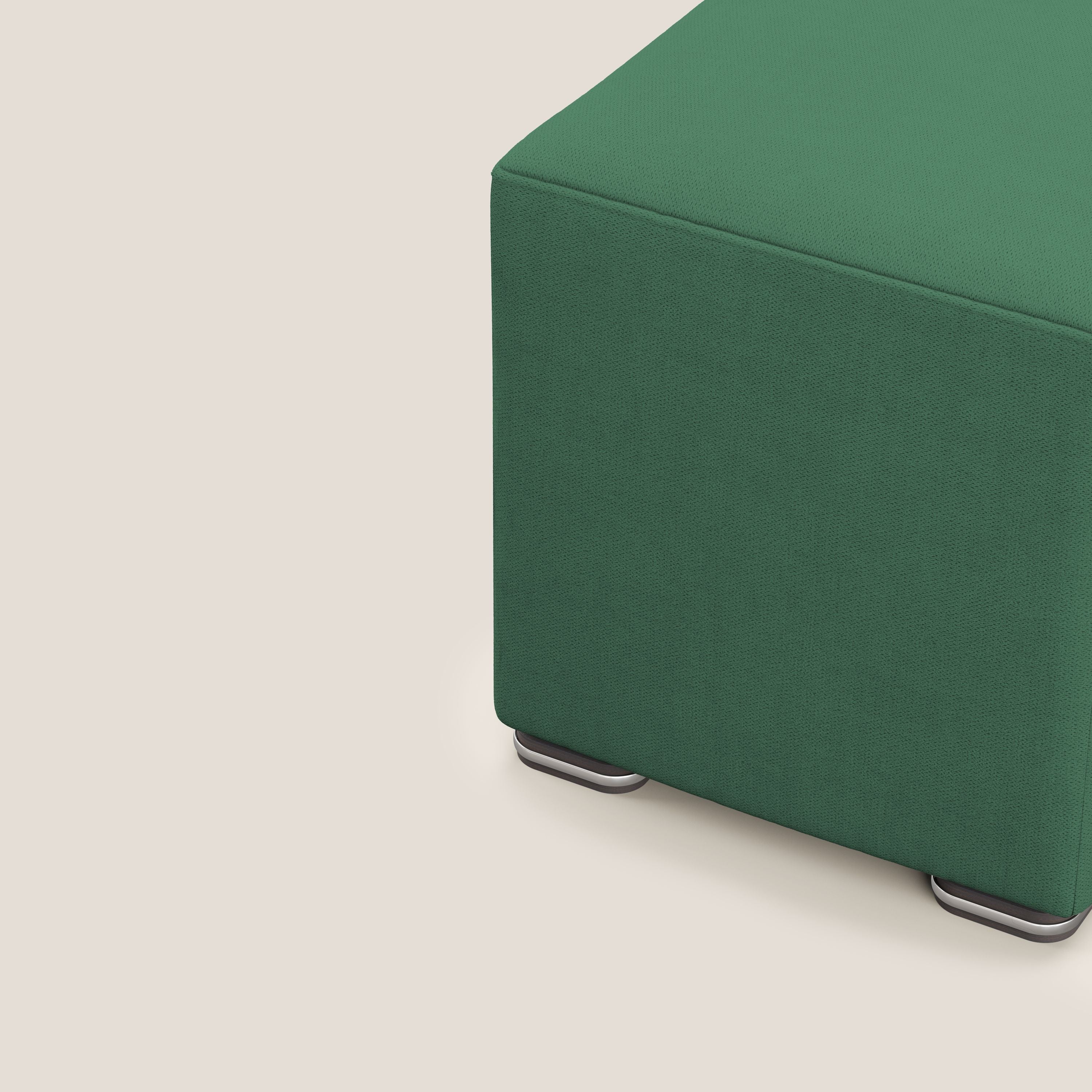 Cube pouf in tessuto morbido impermeabile T02 verde - divitt.sbs