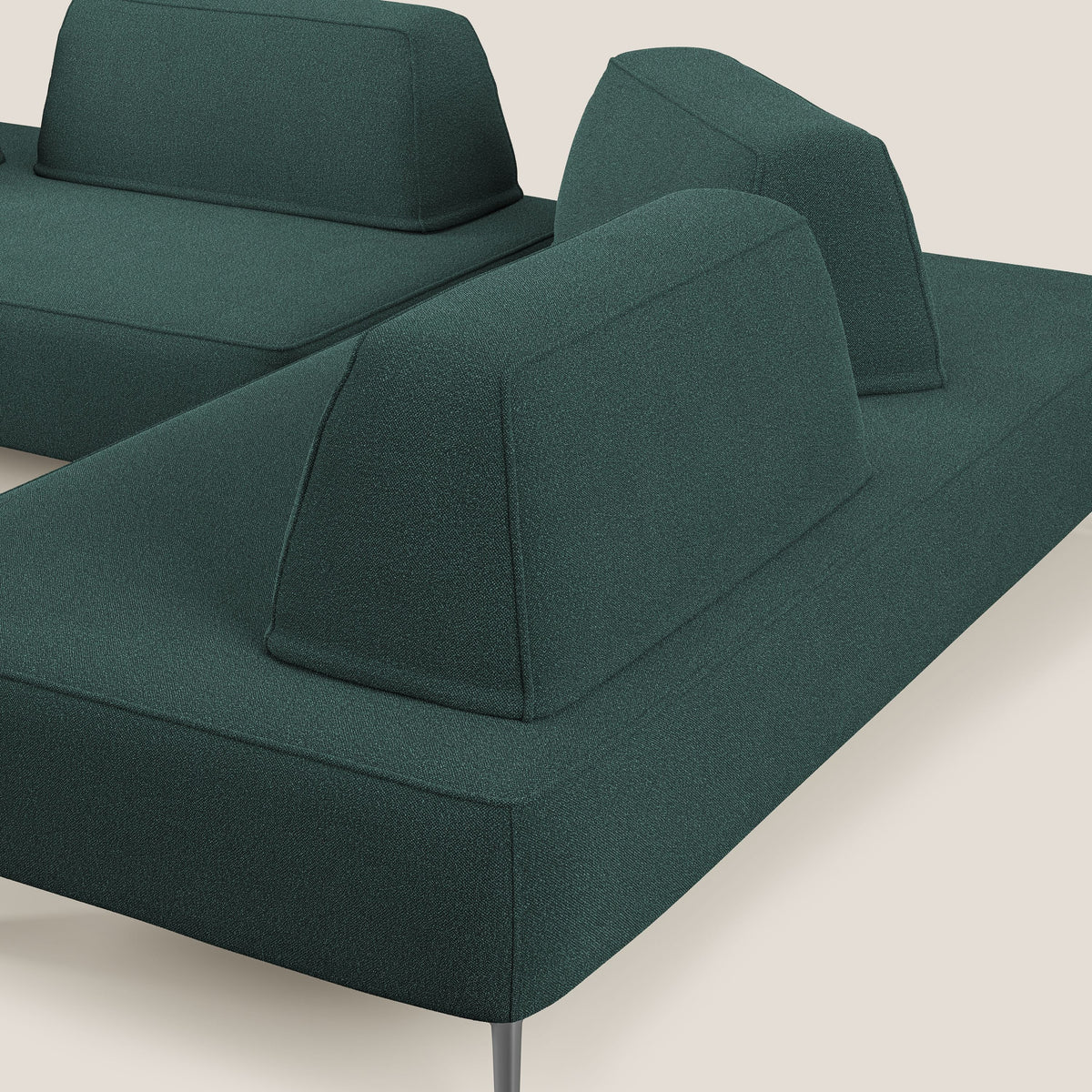 Newton divano angolare modulare con schienali movibili T07 verde - divitt.sbs