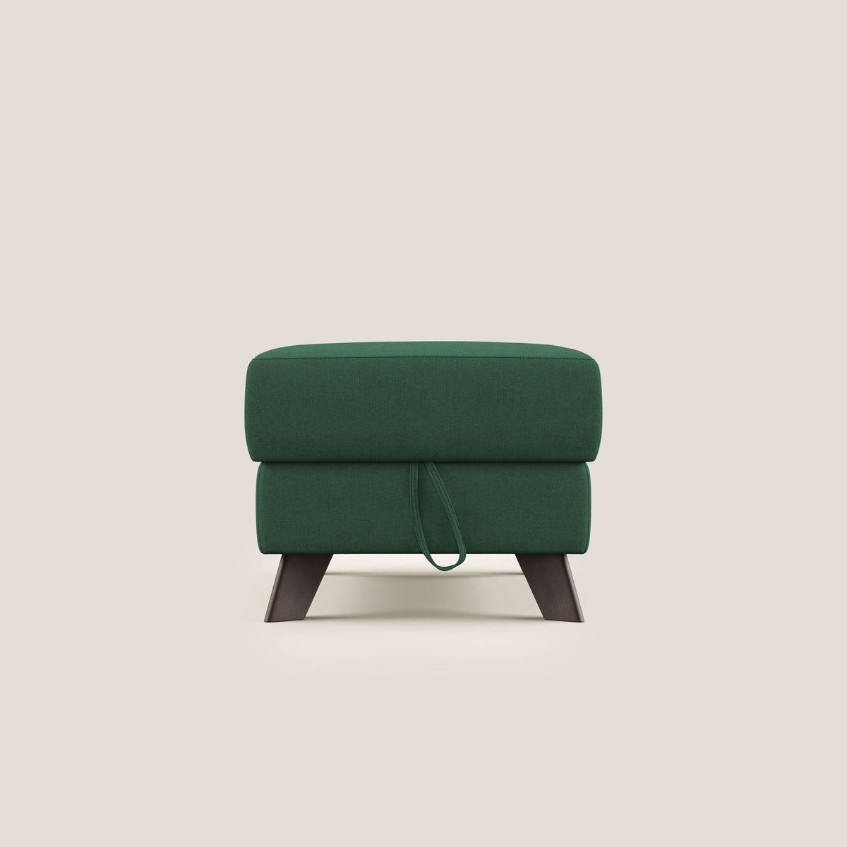 Moon Pouf contenitore e piedini alti in tessuto morbido impermeabile T02 verde - divitt.sbs