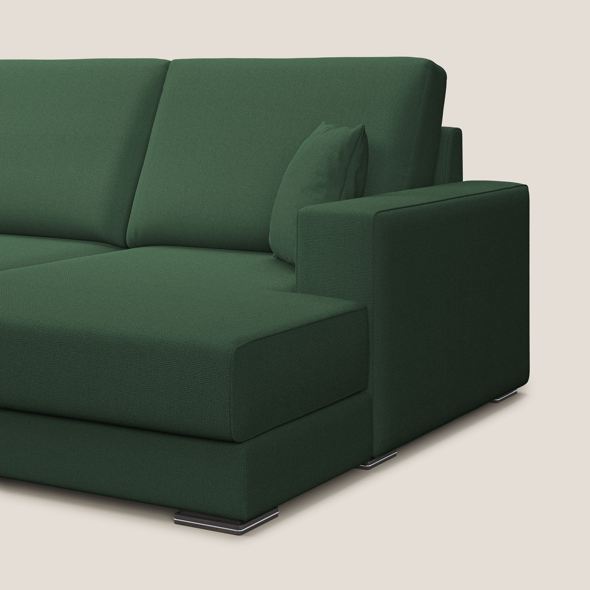 Marte divano angolare in tessuto smacchiabile impermeabile T08 verde - divitt.sbs