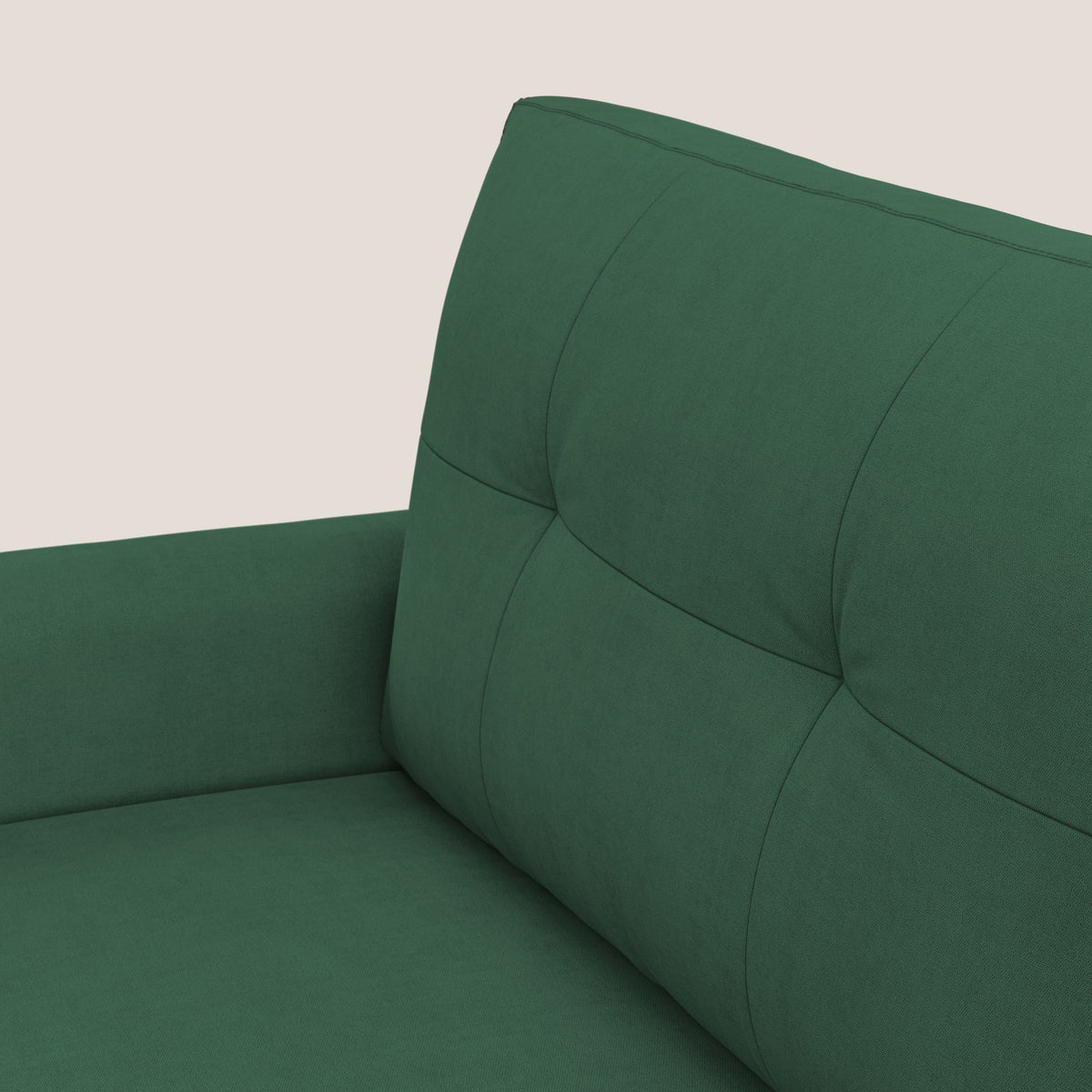 Callisto Divano letto angolare con penisola in tessuto morbido impermeabile T02 verde - divitt.sbs