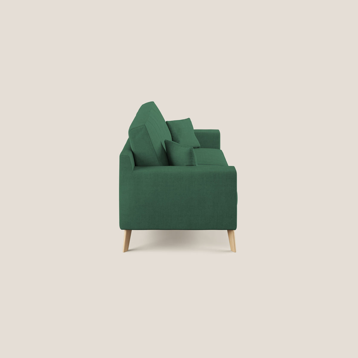Danish divano moderno in tessuto morbido impermeabile T02 verde - divitt.sbs